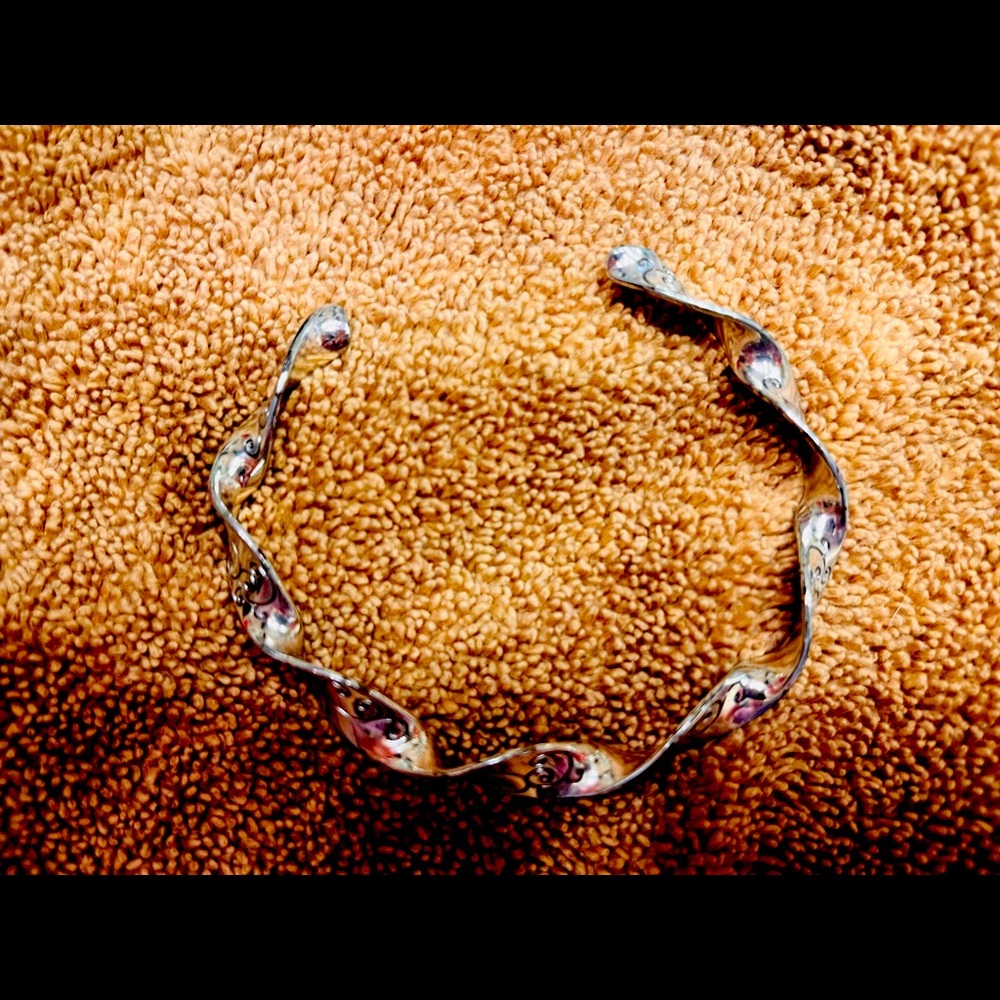 Brighton twist cuff bracelet silver tone
